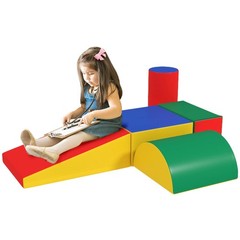 Customizable Foam Play Area 5-Piece Set with 24×16 Ramp Chromatic Assortment
