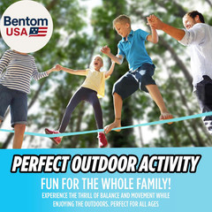 Complete Ninja Slackline Kit – 60Ft Long Slack Line for Backyard for Kids & Adul