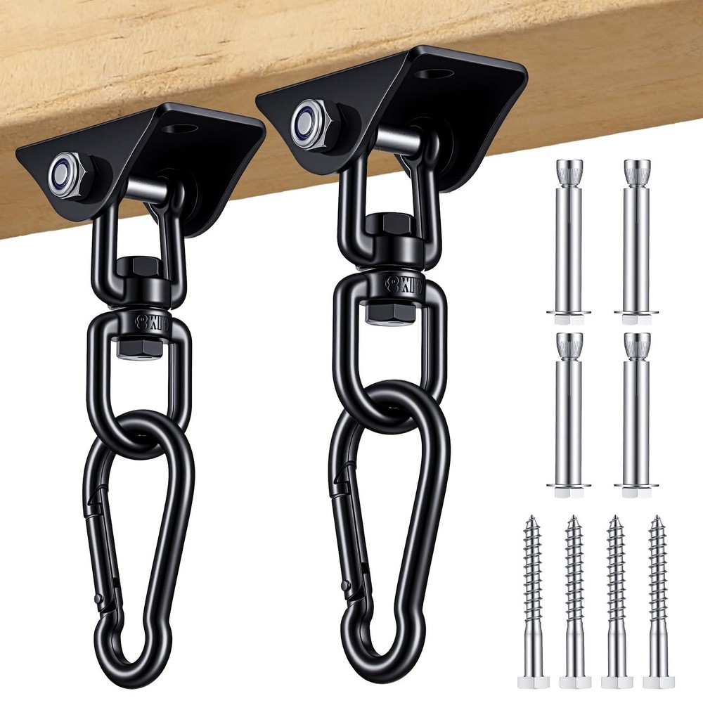 2 Pcs Swing Hanging Kit, Heavy Duty 2000 LB Capacity 360 Degree Rotating Hang…