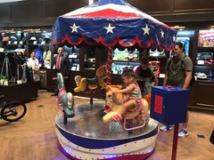 American Classic Carousel – Indoor Outdoor ride on for kids of all ages.