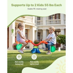 Uimoso Kids Seesaw 55 lbs Capacity 360° Rotating Teeter Totter for Ages 3+