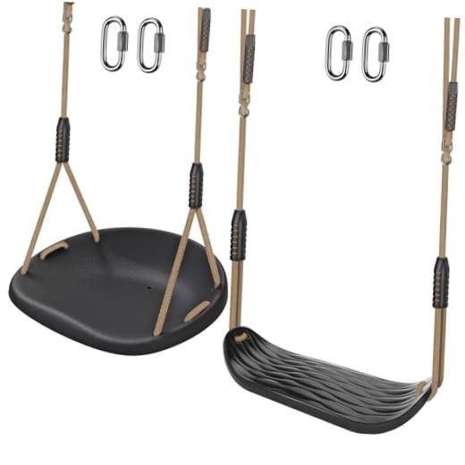 2 Pack Heavy Duty Plastic Swing Seats with Black a + Black B – 2 Pack