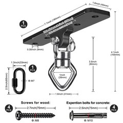 BeneLabel Ceiling Mount Swing Hanger with Bearing 4 Holes Base