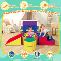 6 Pieces Toddler Climbing Toys Indoor, Crystal Velvet Foam Climbing Blocks for T