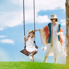 Solid Wood Swing One Seat Simple Swing Outdoor Rope Swing for Kids Adults Yard