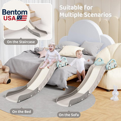 Indoor Kids Baby Couch Slide for Toddler 1-3, Sofa Slide Add-On Attachment for B