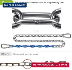 BeneLabel 4Pcs 65″ Stainless Steel Swing Chains with Quick Connect Hooks 1000 lb