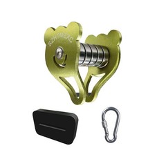 Kid Zipline Bear Pulley, Ninja Slackline Slider with Brake Stopper