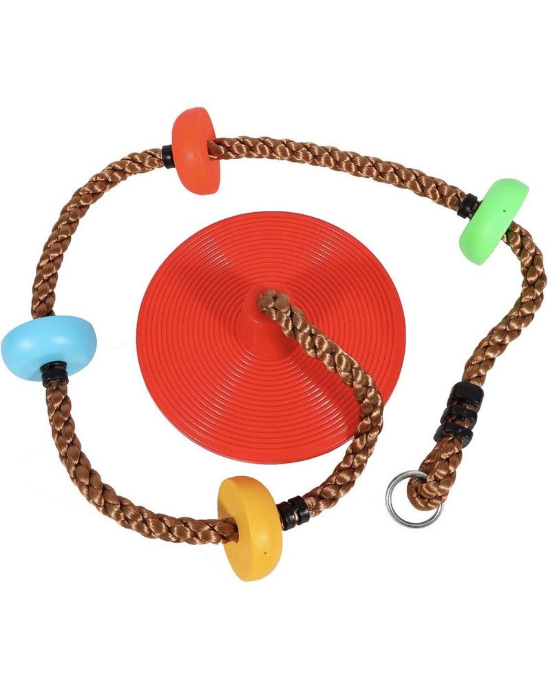 REDCAMP Climbing Rope Disc Tree Swing Heavy Duty Kids Adults w/ Straps Hooks