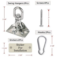 Heavy Duty Swing Hangers for Wooden Sets 2000 LB Capacity Hammock Hanger 360 …