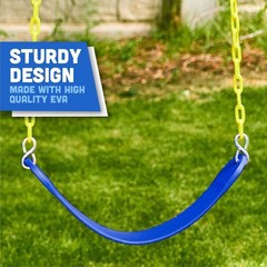 Outdoor Blue Strap Swing Seat for Kids – Heavy Duty, 250 lbs Capacity, Durable