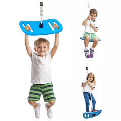 3-In-1 Multi-Functional Swing Set with Disc Seat, Climbing Rope, Pull-Up Bar and