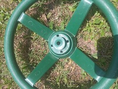 Gorilla Playset Green Steering Wheel Kit With Hardware-Compatible With Anything