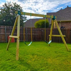 Hi Flame Heavy Duty Steel Swing Hangers for Wooden Sets Includes Snap Hooks. …
