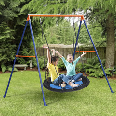 SUPER DEAL Swing Stand a Frame Heavy Duty Extra Large Full Steel Stand with Grou