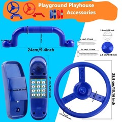 8 Pcs Playground Accessories Swingset Steering Wheel Safety Handles Plastic S…