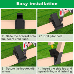 Heavy-Duty Swing Set Bracket – A-Frame Swing Set Hardware Kit with Mounting Hard