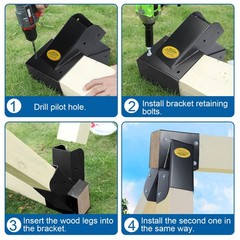 BETOOL Swing Set Brackets – 2pcs A Frame Swing Bracket Hardware with All Moun…