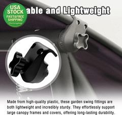 Garden Swing Plastic Fittings Canopy Attachment 20-23Mm Frame 2 Pcs Durable