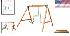 PB 8360 Ranger Wooden Swing Set with Swings