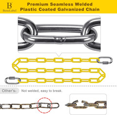 2Pcs 60″ Heavy Duty Hanging Chains with Carabiners 1000 Lbs Capacity Swing Chain