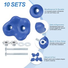 Rock Climbing Holds, 10 Pcs Large Climbing Rock Wall Grips Play Set Climber A…