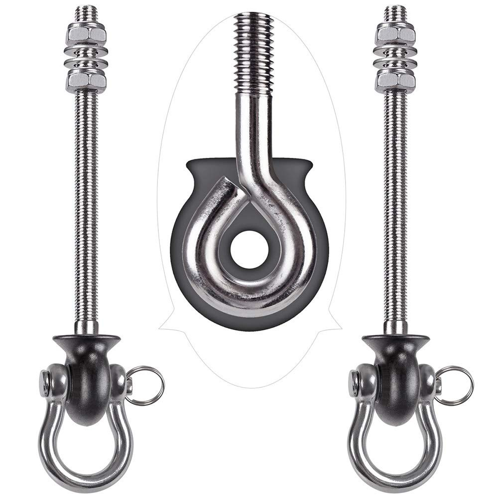 Set of 2 Permanent Antirust Stainless Steel 304 Heavy Duty Swing Hangers, Pla…