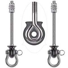 Set of 2 Permanent Antirust Stainless Steel 304 Heavy Duty Swing Hangers, Pla…