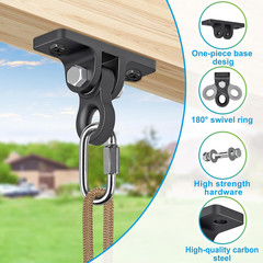 Heavy Duty Swing Set Kit – Reinforced A-Frame Brackets & 4 Hangers, DIY Swing Se
