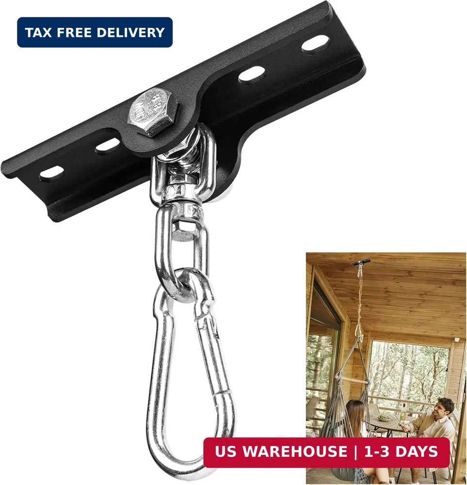 Metal 360°Swivel Swing Hangers,Heavy Duty Swing Suspension Hook,400 lbs Capacity