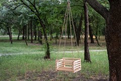 Handcrafted Wooden Kids Swing – Eco-Pine Wood, Hemp Rope, | UV & Rain Resistant