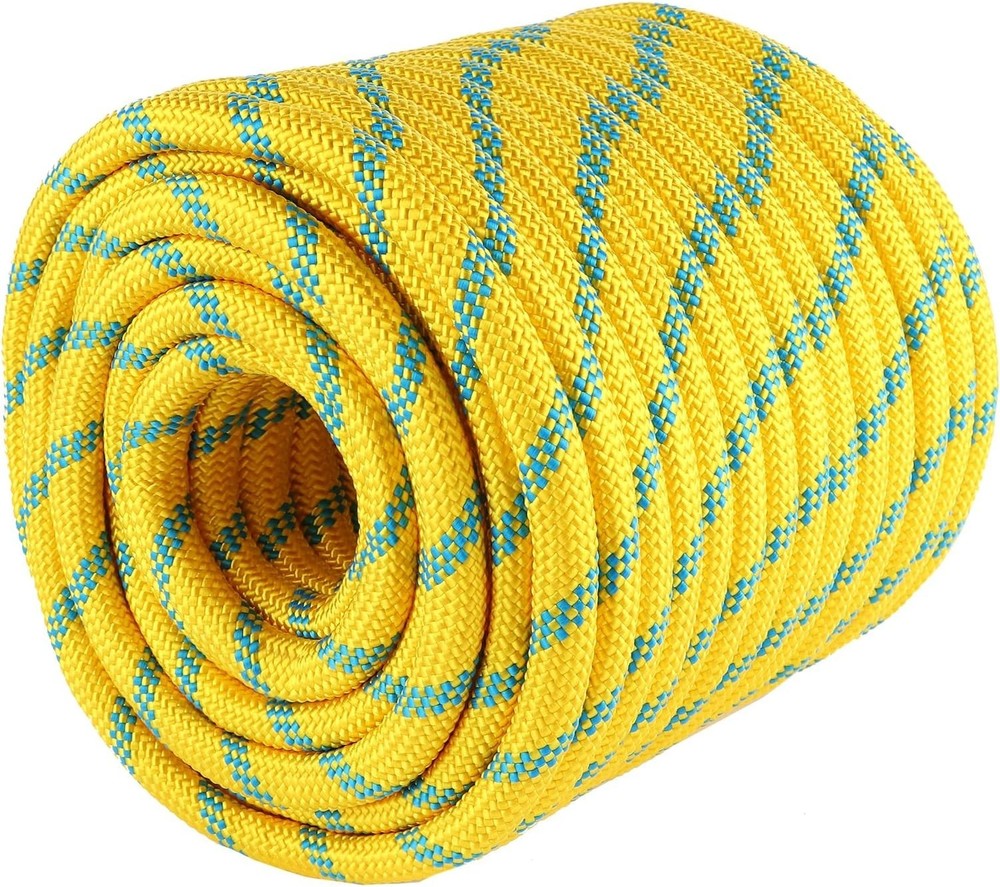 1/2in x 150ft Arborist Rope – 9000lb Breaking Strength Static Climbing Line, Pol