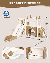 12 in 1 Toddler Slide, Kids Indoor Slide for Toddlers 1-3, New Upgrade with Golf