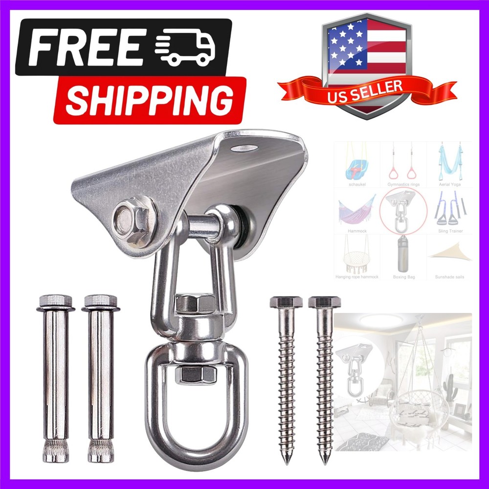 Stainless Steel Swing Hanger Heavy Duty Ceiling Swing Mount Free Swivel Swing…