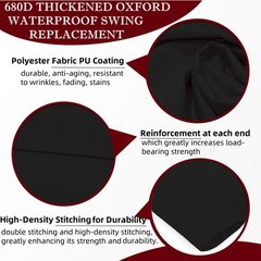 Porch Patio Swing Seat Cover , 680D Thickened Waterproof Oxford Swing Fabric …