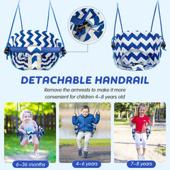 Toddler Swing–Comfy Baby Swing Outdoor Indoor, Kids Swing Seat for Backyard(Blue