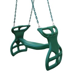 Swing-N-Slide WS 3452 Dual Glider Swing, 2-Person, 150 lb, Green