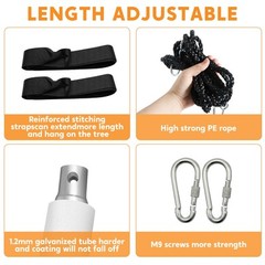 40″ Saucer Tree Swing Set – 900Lb Weight Capacity, 900D Oxford Waterproof, wi…
