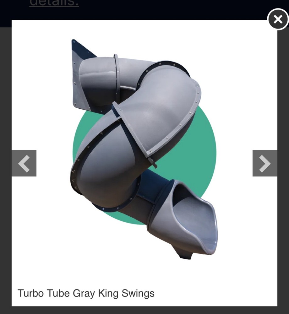 Grey commerical 7ft tube slide