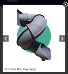 Grey commerical 7ft tube slide