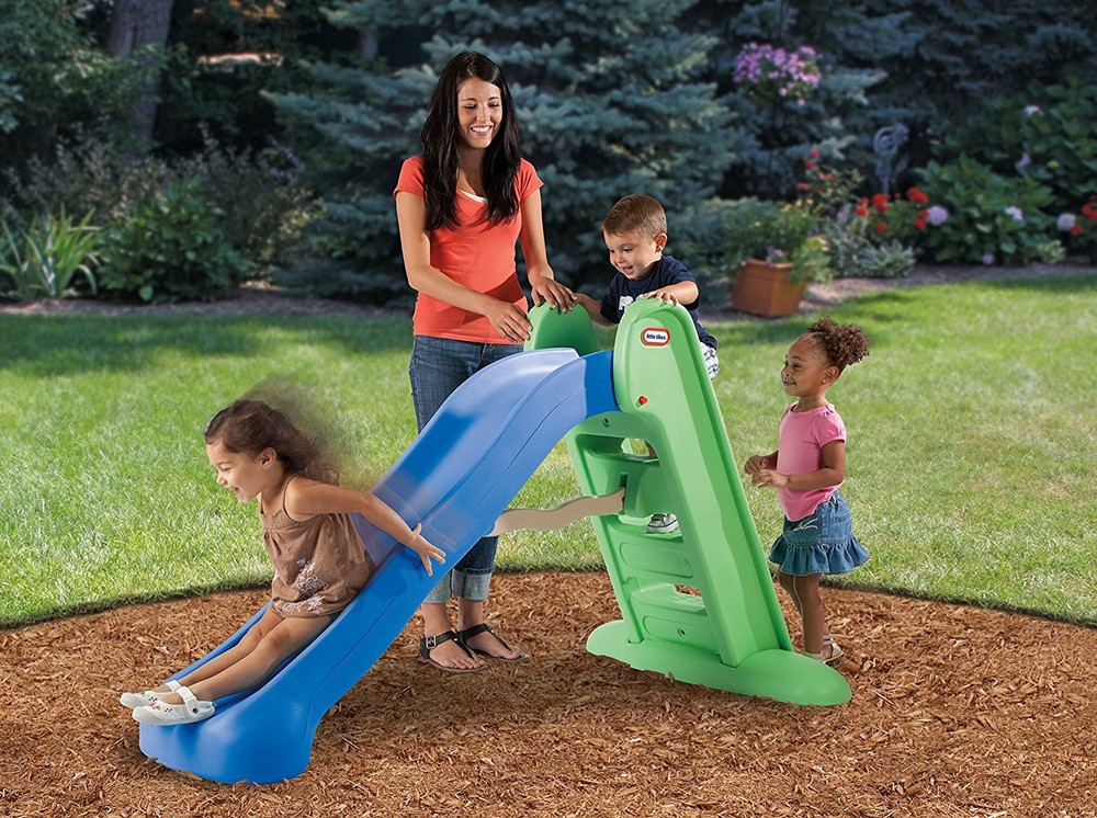 Kids Slide Indoor Play Childrens Plastic Slide Gym Climbing Folding Storage Fun