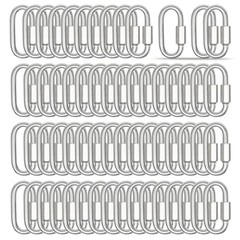 200-Pack M4 Quick Links, 1.57Inch Threaded Quick Chain Link M4-200PCS Silver