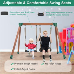 Heavy Duty Swing Set Brackets Including 2 A-Frame Swing Brackets, 4 Swing Leveli