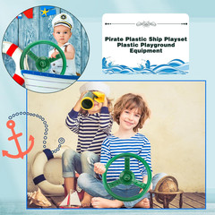 11 Pcs Playground Swing Set Accessories Plastic Pirate Steering Wheel with Sa…