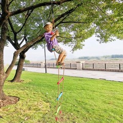 Climbing Rope Ladder Kids Tree Swing W/ Hanging Strap Indoor & Outdoor Backyard