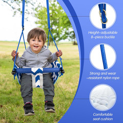 Toddler Swing – Comfy Baby Swing Outdoor Indoor, Kids Swing Seat for Backyard, S