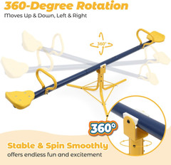 Outdoor Play Fun Toy For Age 4-7 kids Toddler Seesaw 360 Spin Triangle safe Base