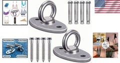 Heavy Duty Stainless Steel Swing Hanger for Home Gym – 2800 lbs Capacity, 2 Pcs