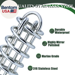 Shock Absorbing Spring 2 Pcs 304 Stainless Steel Spring for Porch Swing, Dog Lea