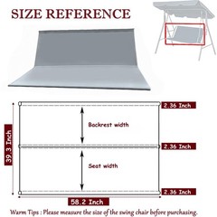 Suaetiai Porch Patio Swing Seat Cover Replacement, 680D Thickened Waterproof …
